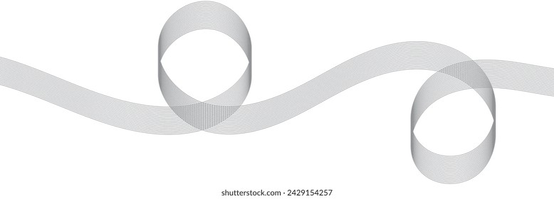 abstract wave thin curved lines graphic for design
