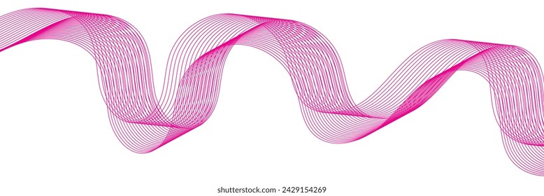 abstract wave thin curved lines graphic for design