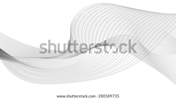 Abstract Wave Thin Curved Lines Graphic Stock Vector (Royalty Free ...