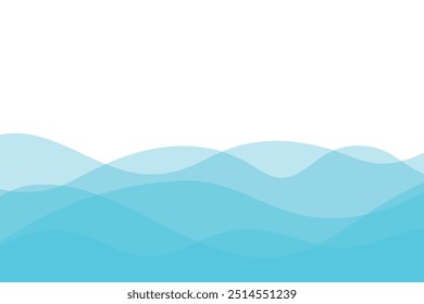 Ola Abstractas. Fondo transparente. Ilustración vectorial
