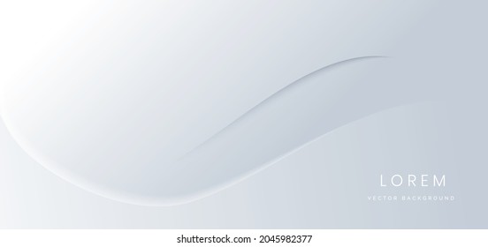 Reseña abstracta geométrica del fondo abstracto de la onda abstracta con gradiente blanco y gris. Puede usar para publicidad, afiche, plantilla, presentación comercial. Ilustración del vector