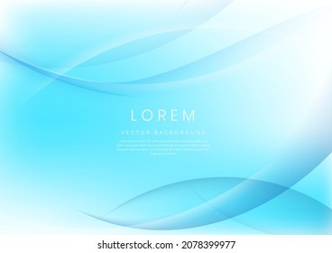 Reseña abstracta geométrica del fondo abstracto de la onda abstracta con gradiente blanco y azul. Puede usar para publicidad, afiche, plantilla, presentación comercial. Ilustración del vector