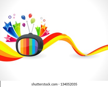 Abstract Wave Tv Explode Vector Illustration