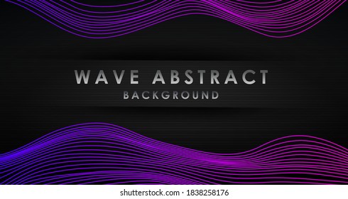 Abstract Wave Vector Art Graphics set