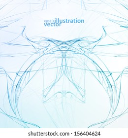 Abstract wave vector background, futuristic wavy illustration eps10