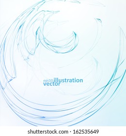 Abstract wave vector background, futuristic wavy illustration eps10