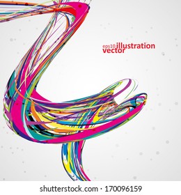 Abstract wave vector background, futuristic technology illustration eps10