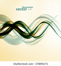 Abstract wave vector background, futuristic illustration eps10