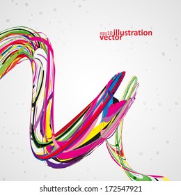 Abstract wave vector background, futuristic technology illustration eps10