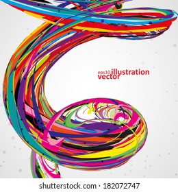 Abstract wave vector background, futuristic technology illustration eps10