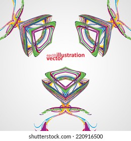 Abstract wave vector background, futuristic technology illustration eps10