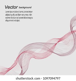 Abstract Wave Vector Background. Vector illustration.