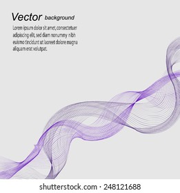 Abstract Wave Vector Background. Vector illustration.