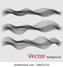 Abstract Wave Vector Background. Vector illustration.