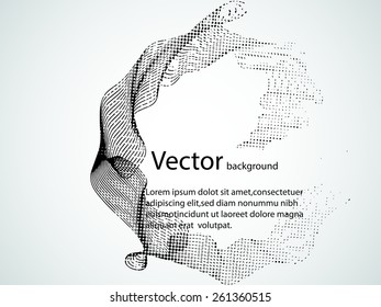 Abstract Wave Vector Background. Vector illustration 