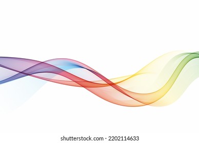 Abstract wave vector background, iridescent wavy lines. Spectrum wave color. Wave abstract smoky.