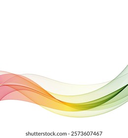 Abstract wave vector background, rainbow lines for brochure, website, flyer design. Wave of the spectrum. Smoking lines. Eps 10

