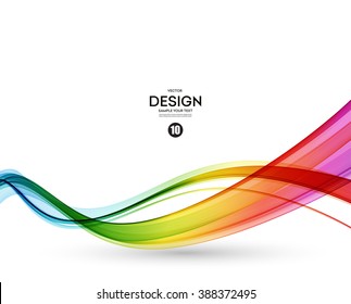 Abstract wave vector background, rainbow  waved lines for brochure, website, flyer design. Spectrum wave color.  Smoky color wave.  Wavy line color