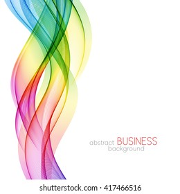 Abstract wave vector background, rainbow  waved lines for brochure, website, flyer design. Spectrum wave. Rainbow color.