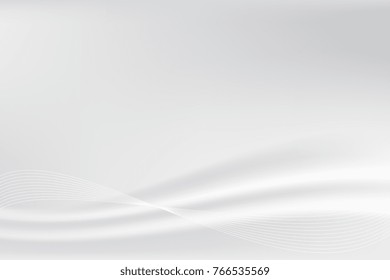 Abstract wave vector background with soft shadows and curved lines