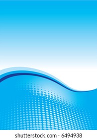 An abstract wave vector background with space for text