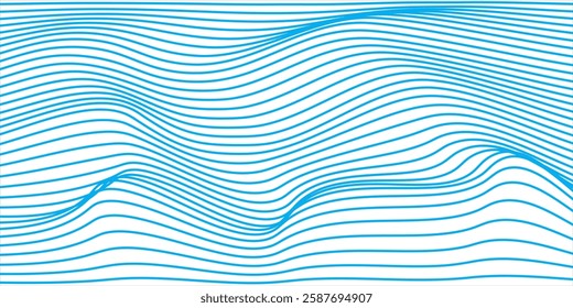 Abstract wave vector background . Stylized flowing water  modern