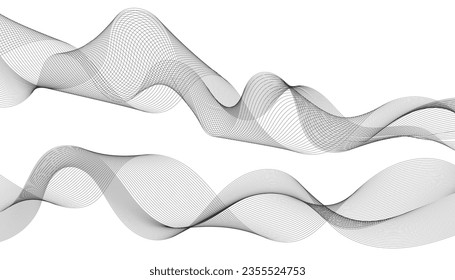 Abstract wave vector background for your design. Waves background. Vector illustration of beautiful wavy lines.