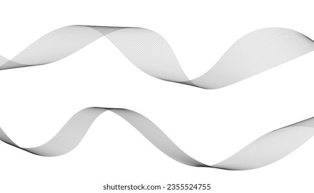 Fondo del vector de onda abstracta para su diseño. Olas de fondo. Ilustración vectorial de hermosas líneas onduladas.