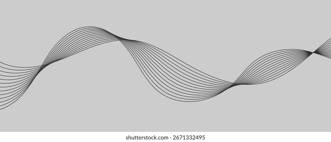 Abstract wave vector banner. EPS10