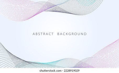 Abstract Wave Vector Beautiful lines concept technology network internet connection, particular molecular on a gray background modern futuristic.