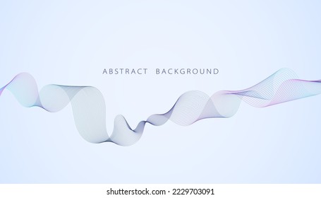 Abstract Wave Vector Beautiful lines concept technology network internet connection, particular molecular on a gray background modern futuristic.