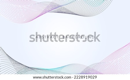 Abstract Wave Vector Beautiful lines concept technology network internet connection, particular molecular on a gray background modern futuristic.