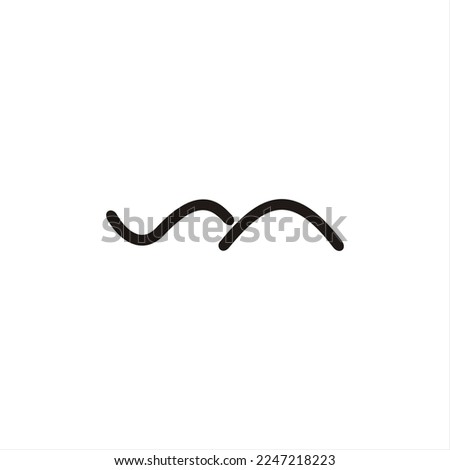 Abstract wave vector logo design with letter S N concept. Imagine de stoc © 