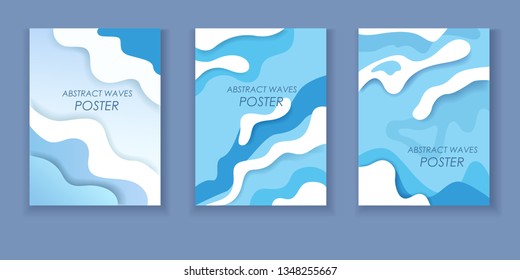 Abstract wave vector posters.
