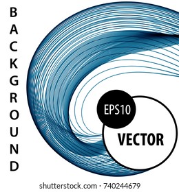 Abstract wave vector. Wave spun in a circle