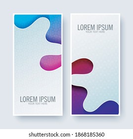 Diseño de banners verticales de ondas abstractas