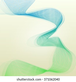 Abstract wave vintage retro lines background vector illustration motion concept