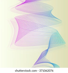 Abstract wave vintage retro lines background vector illustration motion concept