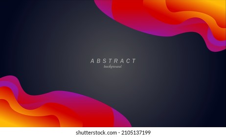 Abstract wave violet orange elegant background landing page layout presentation