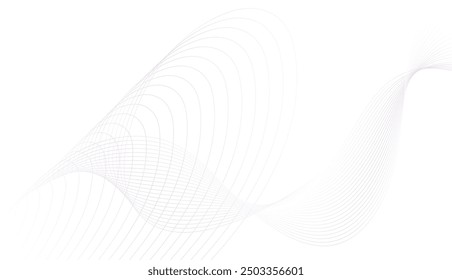 An abstract wave. Wavy gradient lines on a white background. Template for banners, posters and creative design