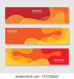 Abstract wave web banners set. - Vector.