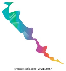 Abstract Wave White Background. Colorful. Illustration