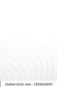 Abstract wave white design element background vector modern technology