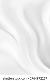 
Abstract wave white and gray tone background. Silk Milk Satin