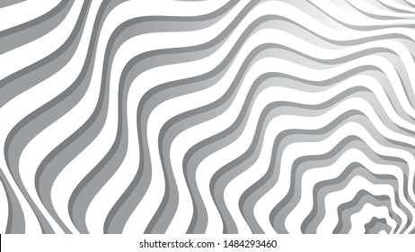 Abstract Wave. White Stripes. Curve white flow. Motion Line. Vector illustration . Curved Lines