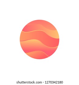 abstract wave. world round globe simple - Vector
