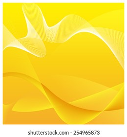 Abstract Wave Yellow Background Stock Vector (Royalty Free) 254965873 ...