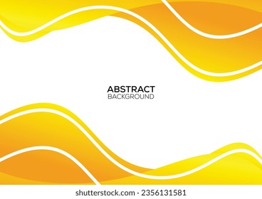 abstract wave yellow gradient background design
