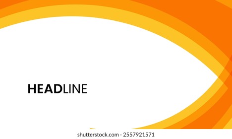 Abstract Wave Yellow Orange Gradient Background Design For Presentation with Shadow