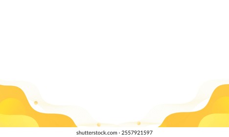 Abstract Wave Yellow Orange Gradient Background Design For Presentation with Shadow